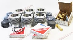 SIC-103-906-01-SET Mahle Nikasil Piston and Cylinders, Set of Six, For 2.0 911S with 9.8:1 Compression Ratio  90110390601  