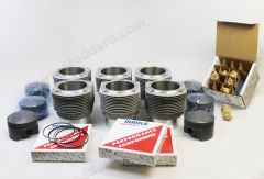 SIC-103-918-01-SET Mahle Nikasil Piston and Cylinders, Set of Six, For 2.2 S with 9.8:1 Compression Ratio  91110391801  