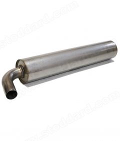 SIC-251-067-A Stainless Steel Sport Muffler for 914 2.0 Liter, Single Outlet, Made in USA. 