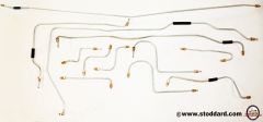SIC-355-800-10 Precision Pre-Bent Galvanized Brake Line Kit for 914 1970-1974  
