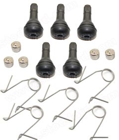 SIC-361-415-00 Schrader Tire Valve and Wire Retainer Kit of 5 for .625 rim holes with Schrader Brand Valves  
