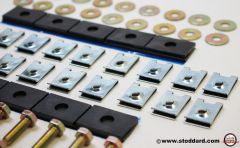 SIC-503-000-00 Complete Fender Hardware Kit with Square Washers, Bolts, Screws and Terostat Ribbon for 1965-1968 911 912. 1 per car required