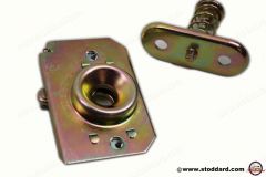 SIC-512-052-00-SET Rear Engine Lid Latch and Lock Set. Yellow Zinc Finish for 911 912 1969-1989  