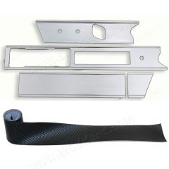 SIC-552-013-00 Aluminum Dashboard Trim Set. Includes Black Basketweave Vinyl. Fits 911 912 1969-1971 91155201300  