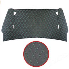 SIC-556-894-GRN  Engine Compartment Sound Pad - Custom Leather With Green Diamond Stitching. Fits 911 912 1965-1989