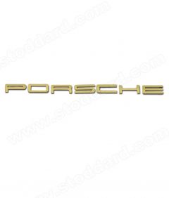 SIC-559-301-22 Porsche Block Letter Emblem Set, Cast Metal, Gold Finish, For 911 912 (1967-71) and 914