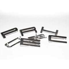 SIC-559-301-23 Porsche Block Letter Emblem Set, Cast Metal, Silver Finish, For 911 912 (1967-71) and 914