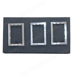 SIC-613-635-20 Power Window Switch Bezels (3) Stainless Steel 