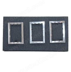 SIC-613-635-20 Power Window Switch Bezels (3) Stainless Steel  