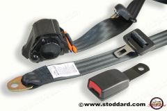 SIC-803-012-00 Three-Point Seat Belt Kit, Retracting,  Fits 911 912 1969-1973 Coupe Modern FMVSS 209 302 Tested Replacement. Two Required Per Car.   