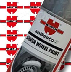SIC-999-150-10 Wurth Satin Silver Lacquer Wheel Paint - Perfect for Steel Wheels.   
